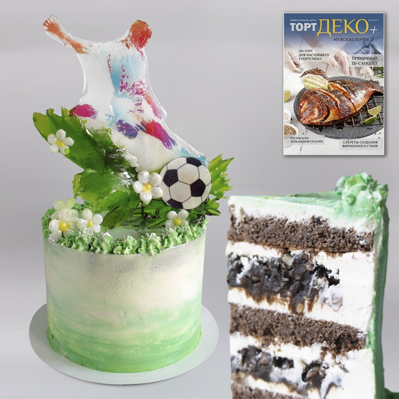 ПП-торт «Форвард» Рецепт торта, создание декора из изомальта и вафельной бумаги.
